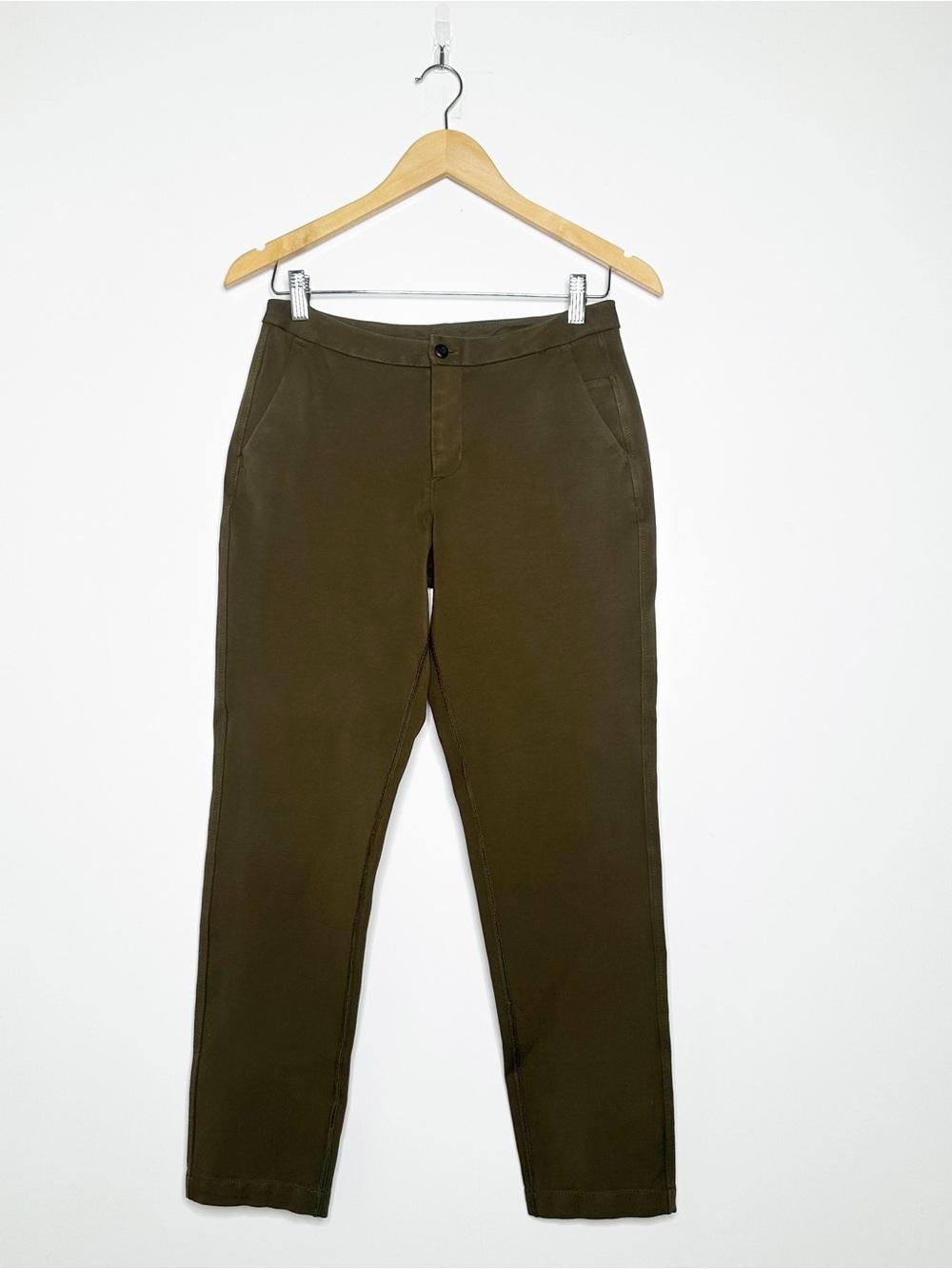 Lululemon Olive Green Slim Leg Career Performance Pants Size 6